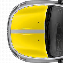 Ensemble d'autocollants en vinyle avec bandes noires en contour double pour capot Dodge Dart 2013+_5