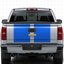 Kit d'autocollants vinyle à doubles bandes larges pour capot et hayon Chevrolet Silverado 2014-15_4
