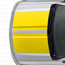 Kit d'autocollants vinyle à doubles bandes larges pour capot et hayon Chevrolet Silverado 2014-15_9