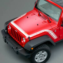 Autocollant en vinyle à rayures damier pour capot et ailes pour Jeep Wrangler Gladiator_2