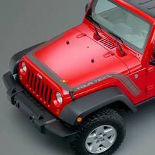 Autocollant en vinyle à rayures damier pour capot et ailes pour Jeep Wrangler Gladiator_3