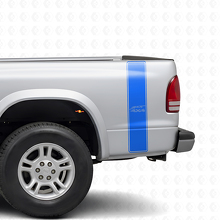 Kit de décalcomanies vinyle avec bandes de contour Sport 4x4 pour le côté arrière de Dodge Dakota 1997+_2