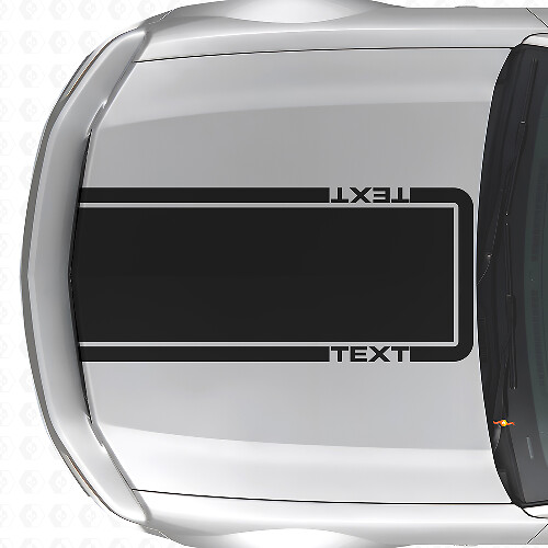 Autocollant vinyle à rayures avec contour de texte personnalisé pour capot Musclecar Musclecarmodel Mach 1 2005-09