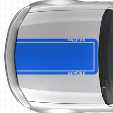 Autocollant vinyle à rayures avec contour de texte personnalisé pour capot Musclecar Musclecarmodel Mach 1 2005-09_2