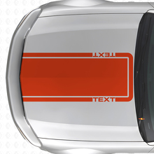 Autocollant vinyle à rayures avec contour de texte personnalisé pour capot Musclecar Musclecarmodel Mach 1 2005-09_4