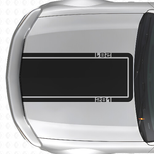 Autocollant en vinyle bande contour capot 281 pour Musclecar Musclecarmodel Mach 1 2005-09
