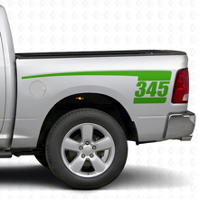 Kit de décalcomanies latérales arrière en vinyle style crosse de hockey 345 pour Dodge Ram 2009-18_3