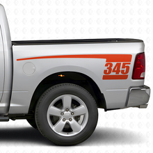 Kit de décalcomanies latérales arrière en vinyle style crosse de hockey 345 pour Dodge Ram 2009-18_4