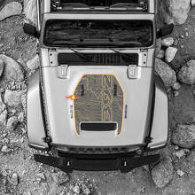 Autocollant vinyle d'aération de capot carte topographique 392 pour Jeep Wrangler_2