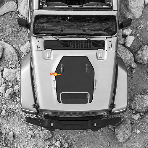 Autocollant en vinyle pour évent de capot blackout pour Jeep Wrangler