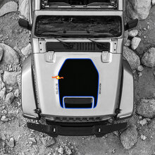 Autocollant Vinyle Noir de Détail pour Ouïe de Capot Jeep Wrangler_2