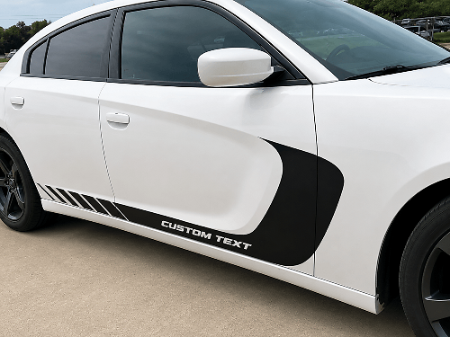 Autocollant vinyle graphique bande latérale personnalisée avec texte personnalisé pour berline sport 4 portes pour Dodge Charger