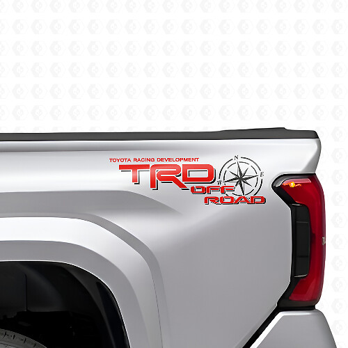 Autocollants latéraux en vinyle TRD Off Road Compass pour Toyota Tacoma_1