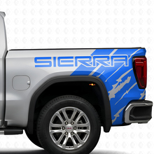 Kit d'autocollants en vinyle usé de style marqué pour le côté de lit GMC Sierra 2019_2