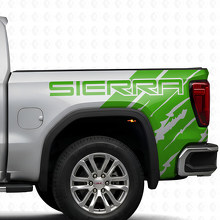 Kit d'autocollants en vinyle usé de style marqué pour le côté de lit GMC Sierra 2019_3