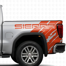 Kit d'autocollants en vinyle usé de style marqué pour le côté de lit GMC Sierra 2019_4