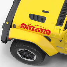 Autocollants en vinyle Lettrage Moose Style Montagne pour Capot Jeep Wrangler_2