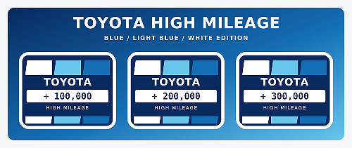 Toyota Autocollants Vintage Rétro Bleus Héritage Haute Kilométrage Pack Décalcomanies Graphiques