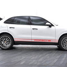 Autocollant vinyle à deux lignes fines PORSCHE pour porte latérale Porsche Cayenne_2