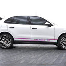 Autocollant vinyle à deux lignes fines PORSCHE pour porte latérale Porsche Cayenne_3