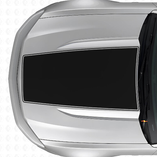 Autocollants en vinyle bande de capot contour noir pour Musclecar Musclecarmodel 2015-2020_1
