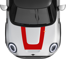 Autocollant vinyle bande rallye en U pour capot MINI Cooper S 2022-2024_2