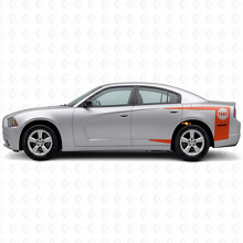 Bandes avec texte personnalisé Autocollant vinyle latéral pour Dodge Charger 2011-2014_4