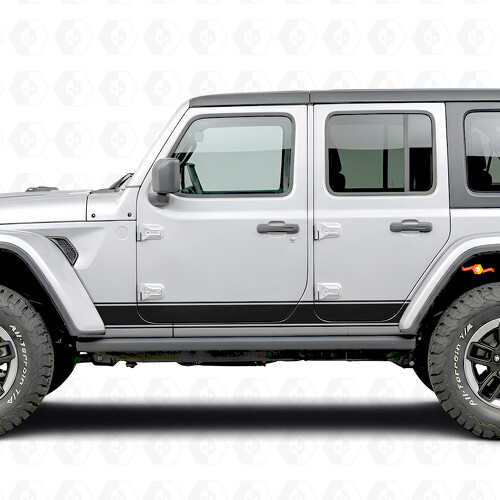 Autocollant Vinyle Décoratif à Bandes Latérales pour Jeep Wrangler 2018-2027_1