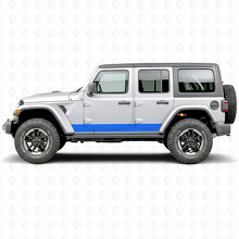 Autocollant Vinyle Latéral Bandes Droites pour Jeep Wrangler 2018-2027_3