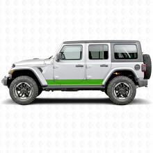 Autocollant Vinyle Latéral Bandes Droites pour Jeep Wrangler 2018-2027_4