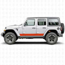 Autocollant Vinyle Latéral Bandes Droites pour Jeep Wrangler 2018-2027_5