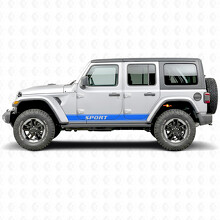 Autocollant vinyle latéral avec contour de lettrage Sport pour Jeep Wrangler 2018-2027_3