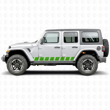 Autocollant Vinyle Latéral à Rayures Style Bloc pour Jeep Wrangler 2018-2027_4
