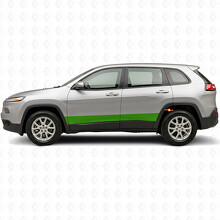 Autocollant Vinyle Latéral à Bandes Droites pour Jeep Cherokee 2014-2023_4