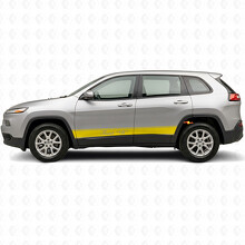 Autocollant Vinyle Décalque Latéral avec Bandes de Contour Personnalisées pour Jeep Cherokee 2014-2023_6