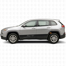 Sticker Vinyle Latéral à Rayures Droites Personnalisées pour Jeep Cherokee 2014-2023_2