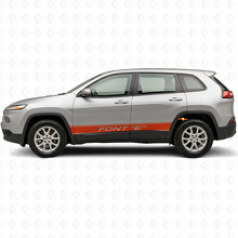 Décalque Vinyle Latérale à Rayures avec Contour de Texte Personnalisé pour Jeep Cherokee 2014-2023_5