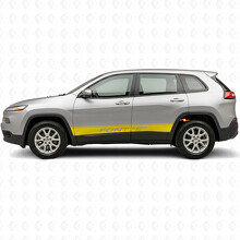 Décalque Vinyle Latérale à Rayures avec Contour de Texte Personnalisé pour Jeep Cherokee 2014-2023_6