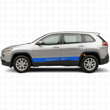 Autocollant vinyle latéral à rayures droites personnalisées pour Jeep Cherokee 2014-2023_3