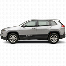 Autocollant en vinyle à bandes contours lettrage Sport pour Jeep Cherokee 2014-2023_2