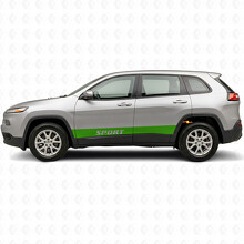 Lettrage Sport Rayures Droites Autocollant Vinyle Latéral pour Jeep Cherokee 2014-2023_4