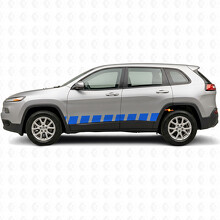 Autocollant Vinyle Latéral À Bandes Style Bloc pour Jeep Cherokee 2014-2023_3