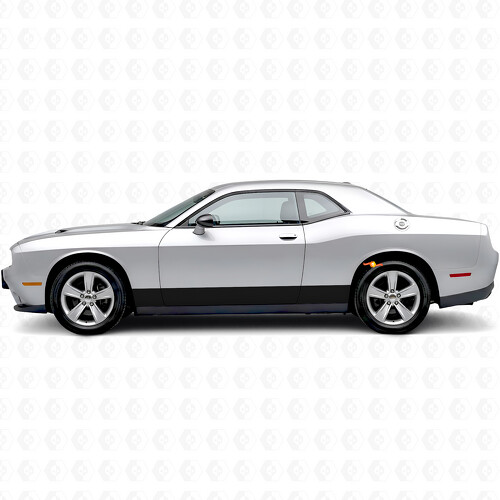 Autocollant en vinyle bandes droites pour panneau latéral de Dodge Challenger