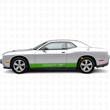 Autocollant en vinyle de bandes de contour personnalisées pour bas de caisse Dodge Challenger_3