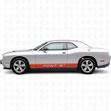 Autocollant en vinyle de bandes de contour personnalisées pour bas de caisse Dodge Challenger_4