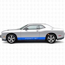Autocollant en vinyle à bandes droites personnalisées pour panneau latéral de Dodge Challenger_2