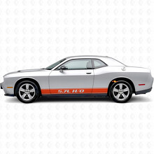 Autocollant vinyle décoratif bandes contour 5.7L H/O pour bas de caisse Dodge Challenger_4