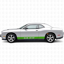 Autocollant Vinyle Décoratif de Bas de Caisse à Rayures 6.1L H/O pour Dodge Challenger_3