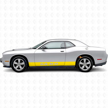 Autocollant vinyle de bas de caisse à bandes droites H/O 6,1L pour Dodge Challenger_5