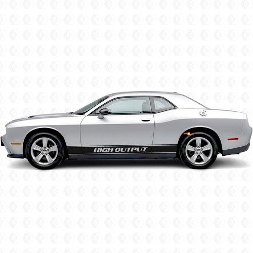Autocollant vinyle latéral à bandes de contour haute puissance pour Dodge Challenger